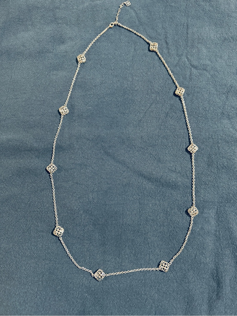 Kendra Scott Silver Necklace with Filigree Beads